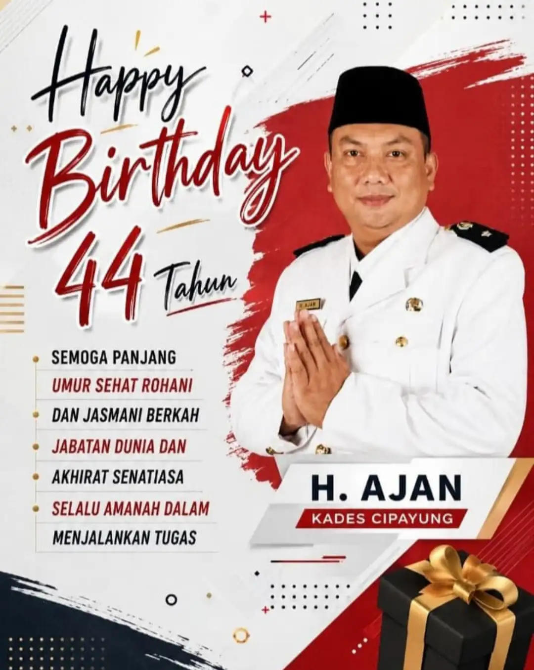 Rakim Sonjaya Sampaikan Ucapan dan Doa Terbaik di Hari Ulang Tahun ke-44 Kepala Desa Cipayung, H. Ajan